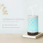 Earnest Living Essential Oil Diffuser for Home White Ceramic 100ml Aromatherapy Diffuser with 4 Timers 7 Night Lights and Auto Off Function (no Beep!) for Essential Oils Version 2