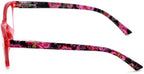 Women Floral Clear Progressive Reading Glasses - Zero Power on Top - No Bubble - Wide Fitment