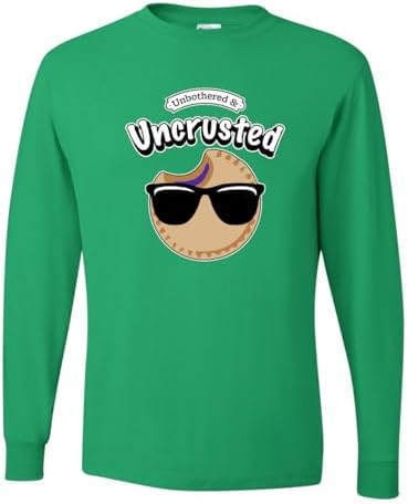 Unbothered and Uncrusted Funny PB&J Sandwich Sunglasses Humor Mens Long Sleeve Shirt