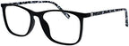 OPULIZE ARC Large Reading glasses for Women Men,Scratch Resistant Rectangular frame with Spring Hinges,Black, Blue, Purple +2.5 (Pack of 3)