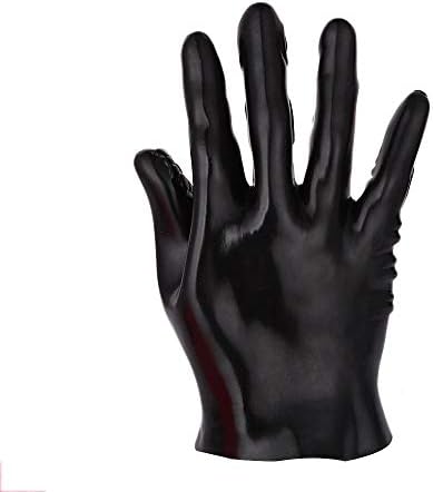 Massage Gloves, 2Pcs Soft Flirting Massage Gloves Men Ribbed Teasing Gloves, Bath Glove Silicone Male Female Massage Tool (Black B+Transparent A)