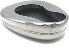 Stainless Steel Bedpan Bed Toilet Bowl with Lid Bedridden Patients Men Elderly Home Device