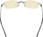 CessBlu Ladies Blue Light Blocking Glasses Anti Glare UV with Yellow Filter Eyeglasses for Women Reading Screen Rimless