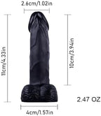 4 Inches Mini Realistic Dildo for Beginners, Adult Sex Toys for G spot Stimulator Anal Plug Playing & Training Sets, Anal Plug Dildos for Women/Men/Gay (Black)