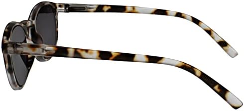 OPULIZE ZEN Reading Sunglasses for Women Men,Tinted Lens with UV400 Protection,Scratch Resistant Round frame with Spring Hinges, Light Brown Tortoiseshell,Clear Crystal Black +1 (Pack of 2)