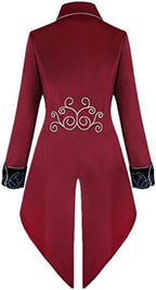 Crubelon Men's Steampunk Vintage Tailcoat Jacket Gothic Victorian Frock Coat Uniform Halloween Costume