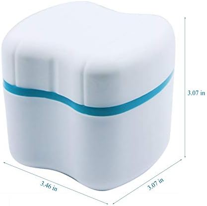Strong Denture Case, Upgraded Dentures Box, Denture Brush Retainer Case, Denture Cups Bath, Dentures Container with Basket Denture Holder, Retainer Cleaning Case, Perfect To Safe Guard Dentures