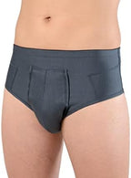 Inguinal Hernia Brief Slip Comfort Underwear Ref. 515 Size 2 76-80 cm. (inch. 30"-31.5") Grey