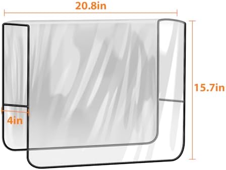 Salon Chair Cover - 20.8"x 15.7"x 4"Seat Covers Black,Salon Chair Covers Protectors,Square Salon Chair Covers Protectors fits Salon Chairs, Reinforced Precision Stitched Clear Covers (1, Oversized)