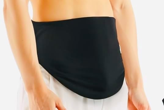Ostomy Support Belt for Men & Women – Colostomy & Ileostomy Bag Cover Wrap with Inner Pocket – Discreet Abdominal Hernia Support for Sports & Daily Wear (Black, Medium (33" - 37"))