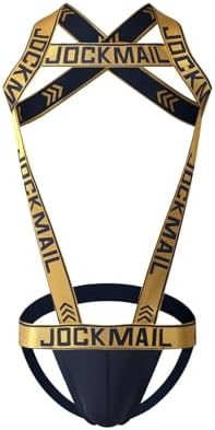 Mens Harness Sport Shoulder Strap with Jock Strap Fitness One-piecs Harness with Jockstrap Bodysuit
