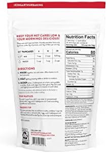 King Arthur Keto Wheat Pancake Mix: Low Carb, High Protein Breakfast Solution - Just Add Water for Fluffy Pancakes or Waffles - Non-GMO, Kosher Certified, 12 oz Pouch