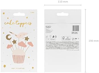 Cake Topper Stork 13.5 cm Set of 7 Cake Decoration Cake Cupcake Muffin Baby Shower