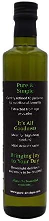 Pure Kitchen 100% Pure Avocado Oil, Non-GMO, High Smoke Point 500ml
