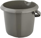 keeeper Bucket with Integrated Measuring Scale and Ergonomic Handle, 5 litres, Mika Eco Line, Gray