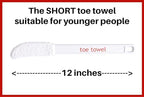 Short Handle 12 inch Foot Toe Brush Best Product to Clean and Dry Between Toes. Removes Dead Skin and Stops Itchy, Sore Toes. This toe towel is More Suitable for Younger People.