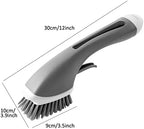 Dish Brush with Soap Dispenser, Soap Control Dishwand Reusable Scrubbing for Kitchen Countertop Sink Washing Tool (Color : Green)