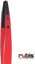 Rubis Classic Techno Swiss Cross Tweezers, Epoxy Coated Stainless Steel for Precise Eyebrows and Hair Removal 1KS101,Rubis Switzerland Swiss Made World Renowned Precision