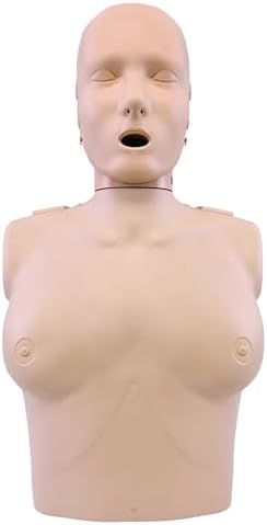 PRESTAN Professional Adult Female Manikin with CPR Feedback, 4-Pack (2 Medium and 2 Dark Manikins); Includes 50 Adult Face-Shield/Lung-Bags, Carry Bag and Instructions