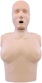 PRESTAN Professional Adult Female Manikin with CPR Feedback, 4-Pack (2 Medium and 2 Dark Manikins); Includes 50 Adult Face-Shield/Lung-Bags, Carry Bag and Instructions