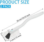 GTOTd Kitchen Right Angle Scrub Grout Small Cleaning Brush（2 Pack）Best Kitchen Gadgets Gifts Stuff for Bottle Bathroom Brushes Household Pot Pan Dishwasher Edge Corners Deep Brush with Stiff Bristles