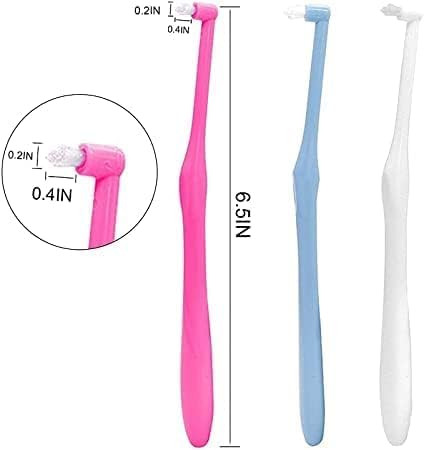 8 PCS Interspace Toothbrush Set for Teeth Detail Cleaning and Braces Clean,Tapered Orthodontic Brushes,Compact Trim Tooth Toothbrush