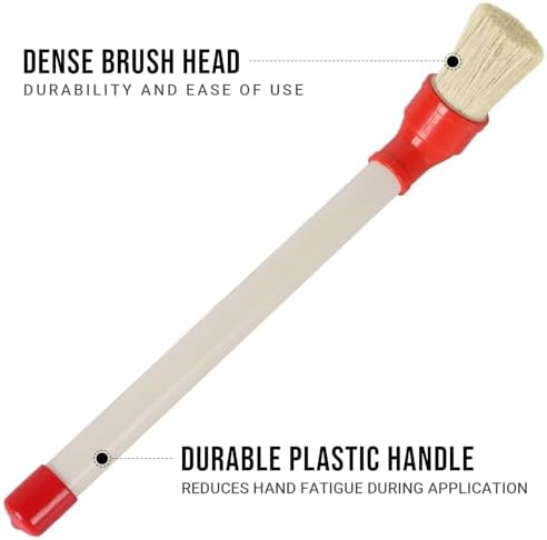 Calvana (2-Pack) Curved Applicator Brush for Tire Mounting Paste, 11" Plastic Handle, 45-Degree Angle for Easy Application of Tire Lubricants