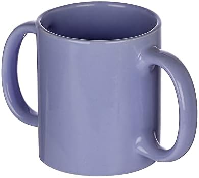HealthGoodsIn Dual Handle Mug (Double Grip Mug) to Aid Tremors, MICROWAVE SAFE, 11.83 US Fl. Oz. (350 Ml) - BLUE Color