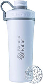 BlenderBottle Radian Shaker Cup Insulated Stainless Steel Water Bottle with Wire Whisk (26-Ounce) and BlenderBottle 2-in-1 Shaker Bottle and Straw Cleaning Brush