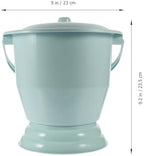 Beaupretty Portable Bedpan with Lid 9.25 Inch Lightweight Chamber Pot Urine Bucket for Kids Elders Women Compact Peeing Pan for Home and Travel