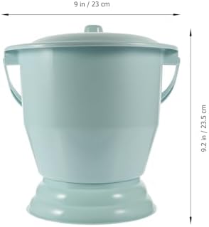 Beaupretty Portable Bedpan with Lid 9.25 Inch Lightweight Chamber Pot Urine Bucket for Kids Elders Women Compact Peeing Pan for Home and Travel