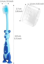 Newday Kids toothbrushes 6 Pack Set Soft Bristles Fun Lovely with Suction Cup, Includes Travel Covers, Animal toothbrushes for Kids Boys & Girls, Toddlers &Children Teeth
