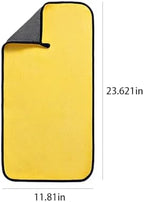 1PC Thick Coral Fleece Car Drying Towel: Super Absorbent, Ideal for Quick Car Cleaning,Multi-Functional Towel,23.64 x 11.82 in, Yellow