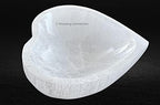 Amazing Gemstone Heart Selenite Bowl - 4" Charging Plate for Crystals & Gemstones