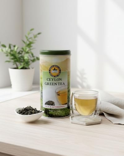 Leap Ceylon Green Tea Loose Leaf – Pure Sri Lankan Whole Leaf Green Tea from Ceylon 14 oz (400g) Premium Loose Leaf, Rich in Antioxidants