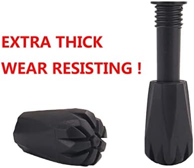 Trekking Pole Accessories Extra Thick and Wear Resisting Rubber Tips Snow Support Mud Support for Hiking Poles for All Common Trekking Poles, Hiking Sticks, Nordic Walking Poles with a Inner Diameter of 11mm/0.43"