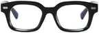 JOVAKIT Classic Thick Square Blue Light Blocking Glasses for Women Men, Vintage Trendy Rectangle Frame Eyeglasses