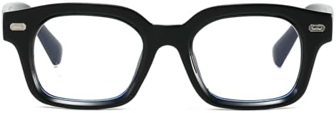JOVAKIT Classic Thick Square Blue Light Blocking Glasses for Women Men, Vintage Trendy Rectangle Frame Eyeglasses