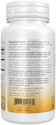 NOW Foods Supplements, DHA Kids 100 mg, Supports Brain Health*, Fruit Flavor, 60 Chewable Softgels, packaging may vary