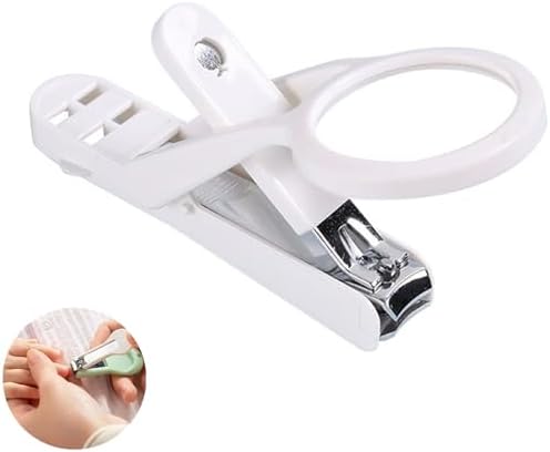 Nail Clippers with Magnifier for Seniors, Stainless Steel Nail Trimmer, Traveling Toe Nail Cutter Fingernail Styling Tools, Nail Cutting Clippers for Elderly
