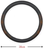 Car Steering Wheel Cover for Jeep Gladiator 2019–2025 2026 JT,Breathable Perforated Auto Steering Wheel Protector, Non-Slip Sporty Grip,Comfortable Sweat-Proof Vehicle Interior Trim,O-C