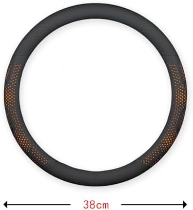Car Steering Wheel Cover for Jeep Gladiator 2019–2025 2026 JT,Breathable Perforated Auto Steering Wheel Protector, Non-Slip Sporty Grip,Comfortable Sweat-Proof Vehicle Interior Trim,O-C