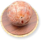 WholesaleGemShop Natural Quartz Sunstone 40-45 mm Ball Sphere Gemstone A+ Hand Carved Crystal Altar Healing Devotional Focus Spiritual Chakra Cleansing Metaphysical Gift Men Women