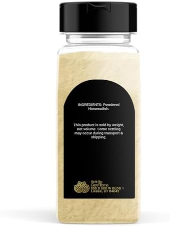 GranAroma Horseradish Powder, 8 oz, Strong Flavor, Sharp & Spicy, Dried Horseradish