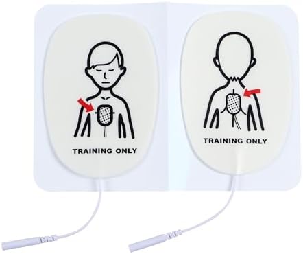 XFT AED Trainer Pads, 5 Pairs Practice Trainer Pads for XFT Mini AED Trainer Pads (Child Pads), Use for XFT-D0009, XFT-120N, XFT-120NB, Replacement AED Trainer Pads, CPR Traing Pads