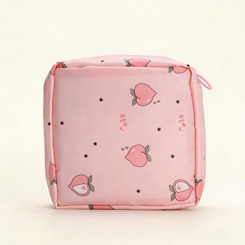 Sanitary Napkin Storage Bag for Purse - Portable Period Bag for Teen Girls & Women - Small Tampon Holder Case & Feminine Product Organizer - Privacy Pouch for Menstrual Supplies(Pink)