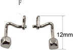 100 Pieces (50 Pairs) Metal Spectacle Frame Nose Pad Arm, Spectacle Accessories, Nose Pad Holder for Spectacle Repair(F)