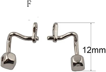 100 Pieces (50 Pairs) Metal Spectacle Frame Nose Pad Arm, Spectacle Accessories, Nose Pad Holder for Spectacle Repair(F)