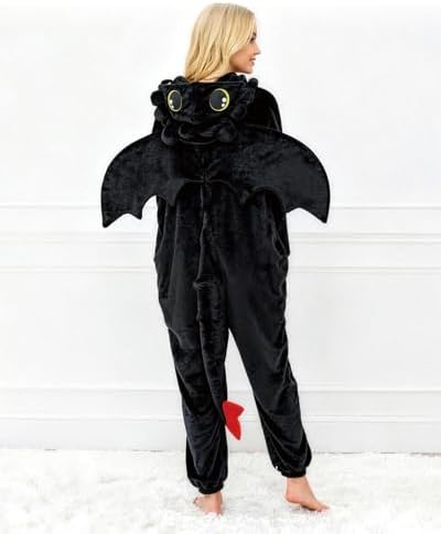 Adult Onesie Pajamas, Unisex Cute Animal Costume, Cosplay Halloween Jumpsuit Sleepwear for Women Men