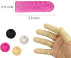 100 Pcs Finger Cots, Disposable Finger Protectors, Latex Anti-Static Finger Tip Rubber Protect Keeping Dressing Dry and Clean (Medium, White)